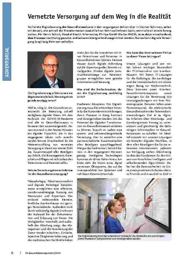 Vorschauseite 1: Vernetzte Versorgung auf dem Weg in die Realität