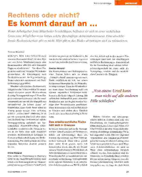 Vorschauseite 1: Rechtens oder nicht? Es kommt darauf an ...