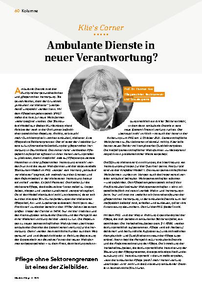 Vorschauseite 1: Ambulante Dienste in neuer Verantwortung?