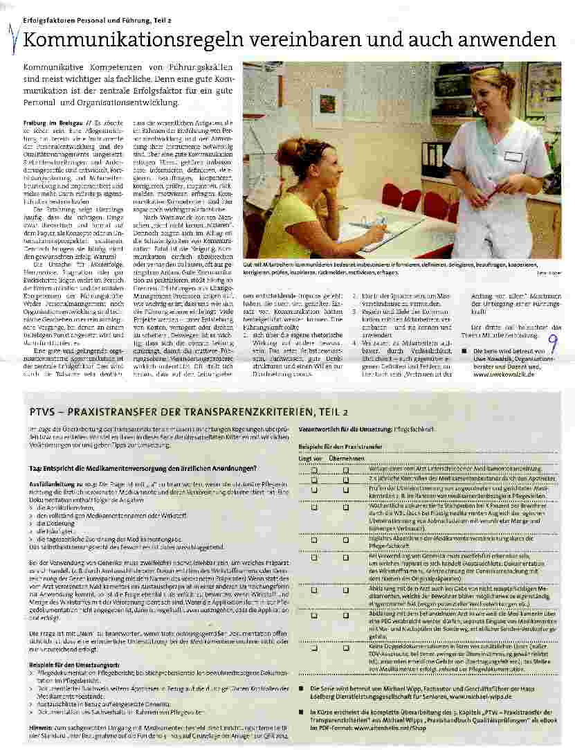 Vorschauseite 1: Erfolgsfaktoren Personal und Führung, Teil 2 Kommunikationsregeln vereinbaren und auch anwenden