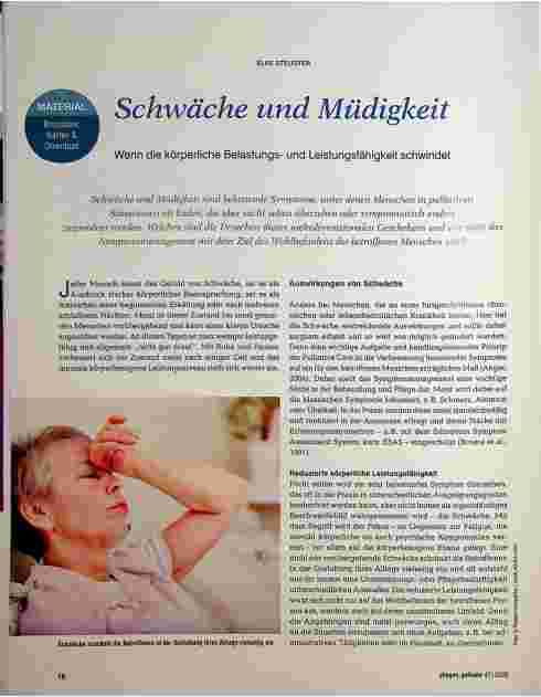Vorschauseite 1: Schwäche und Müdigkeit. Wenn die körperliche Belastungsund Leistungsfähigkeit schwindet.