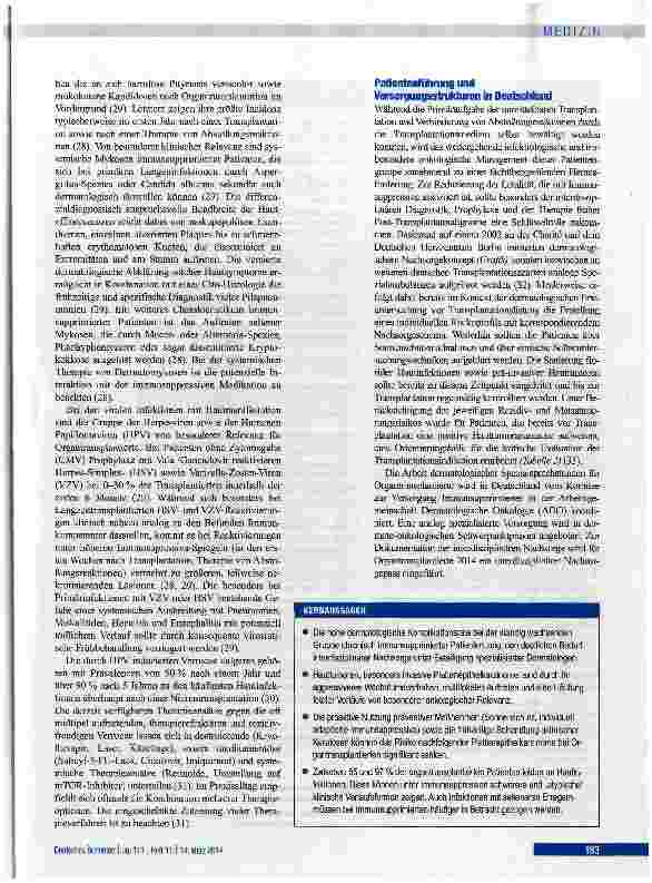 Vorschauseite 6: Hautveränderungen nach Organtransplantation
