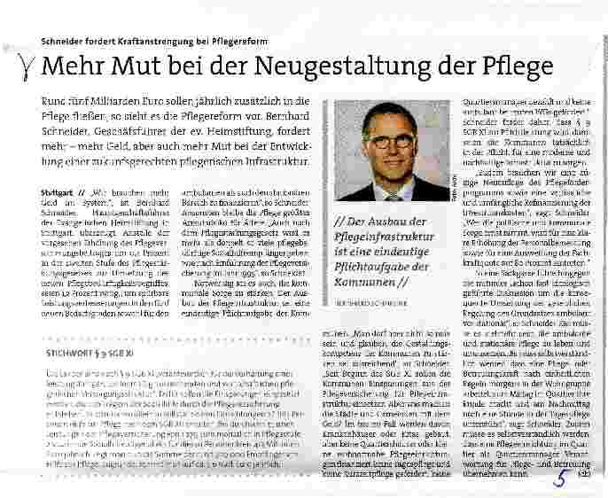 Vorschauseite 1: Mehr Mut bei der Neugestaltung der Pflege