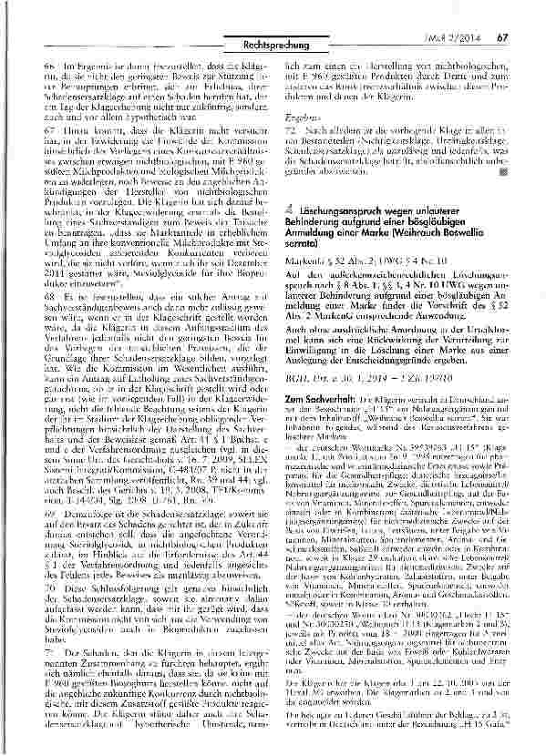 Vorschauseite 6: Nichtzulassung von Steviolglycosiden als pflanzliche Lebensmittelzutaten landwirtschaftlicher Herkunft oder als Aromaextrakte