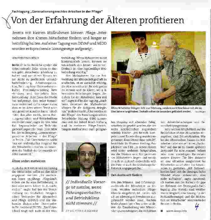 Vorschauseite 1: Von der Erfahrung der Älteren profitieren