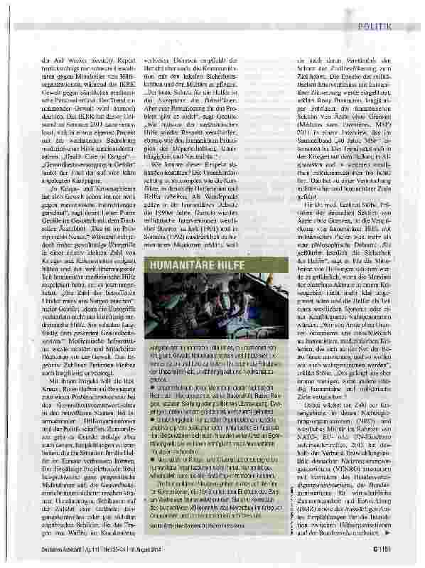 Vorschauseite 2: Helfer geraten zur Zielscheibe