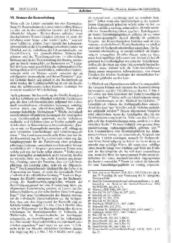 Vorschauseite 5: Kostenerhebung in der Lebensmittelüberwachung