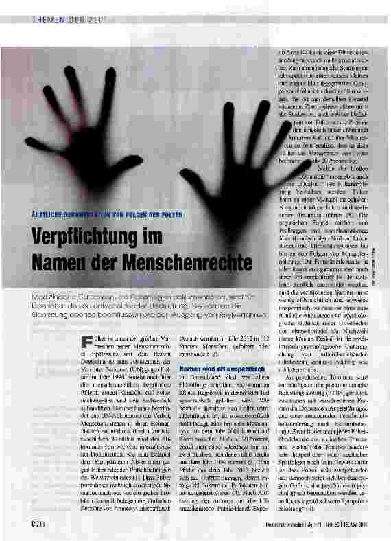 Vorschauseite 1: Verpflichtung im Namen der Menschenrechte