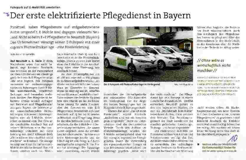 Vorschauseite 1: Der erste elektrifizierte Pflegedienst in Bayern