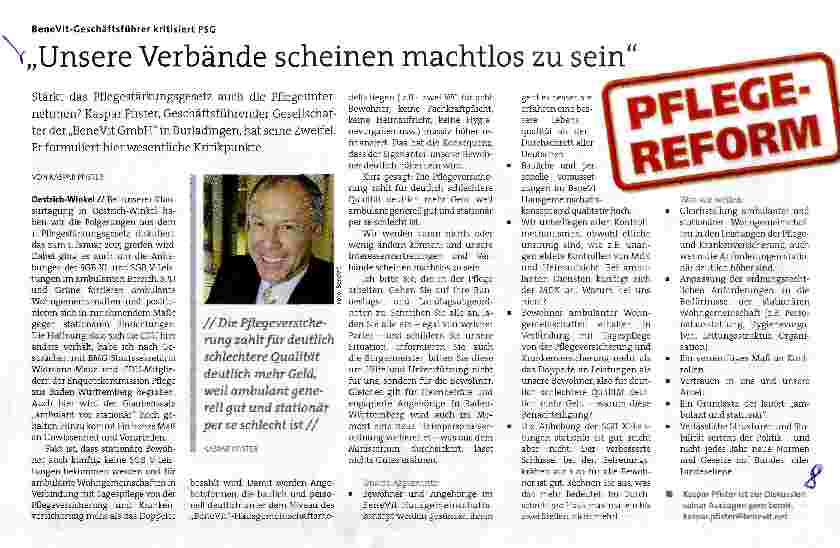 Vorschauseite 1: Unsere Verbände scheinen machtlos zu sein