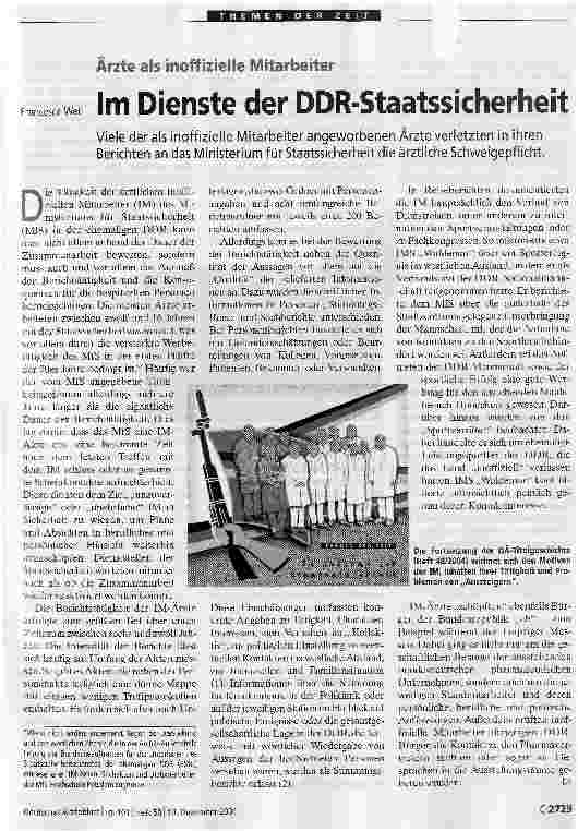 Vorschauseite 1: Im Dienste der DDR-Staatssicherheit