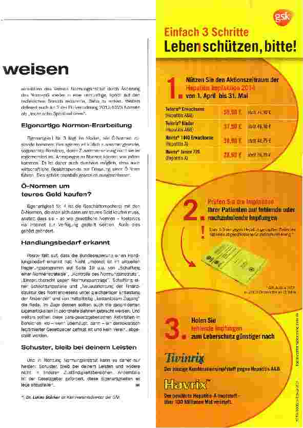 Vorschauseite 2: Normungsinstitut - Hinterfragenswerte Vorgangsweisen