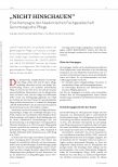 Vorschauseite 1: „NICHT HINSCHAUEN“ Eine Kampagne der Akademischen Fachgesellschaft Gerontologische Pflege
