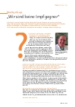 Vorschauseite 1: „Wir sind keine Impfgegner.“