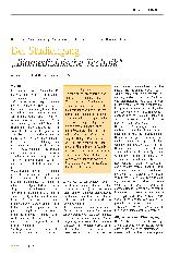 Vorschauseite 1: Der Studiengang „Biomedizinische Technik“