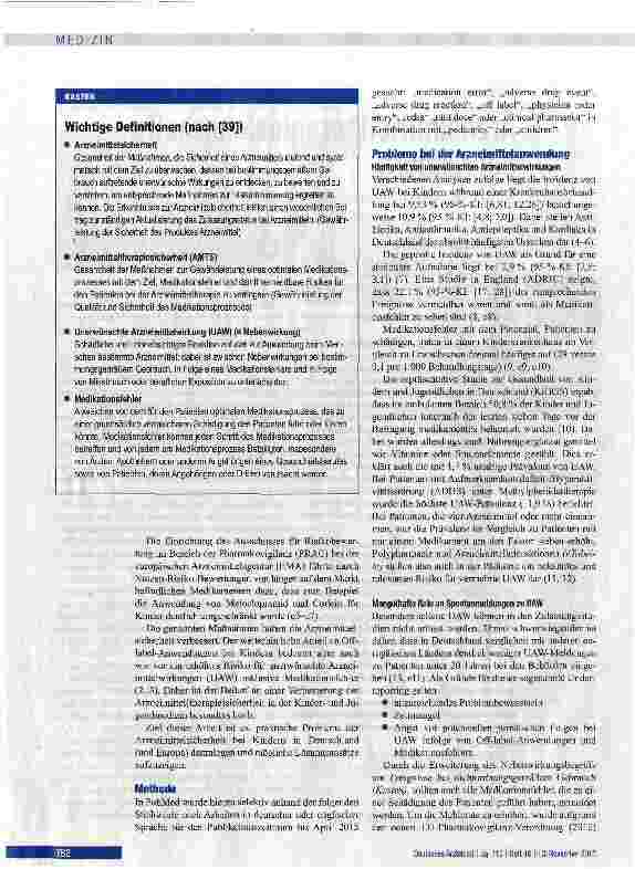 Vorschauseite 2: Arzneimitteltherapiesicherheit bei Kindern