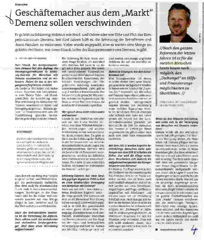 Vorschauseite 1: Geschäftemacher aus dem „Markt Demenz sollen verschwinden