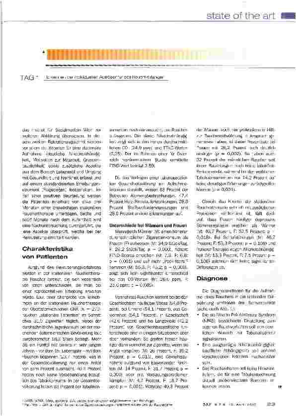 Vorschauseite 2: Stationäre Rauchertherapie