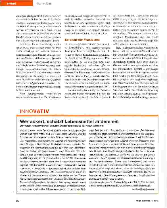 Vorschauseite 3: Ganzheitlicher Ansatz gegen Armut und soziale Ausgrenzung
