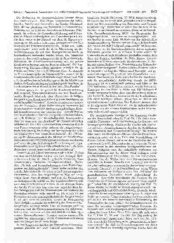 Vorschauseite 3: Prävention im Gesundheitswesen - Leitvorstellungen und Eckpunkte für ein Präventionsgesetz des Bundes