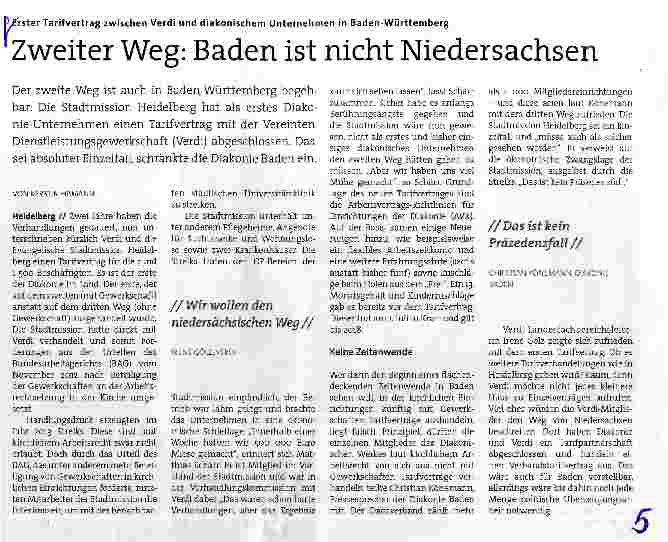 Vorschauseite 1: Zweiter Weg: Baden ist nicht Niedersachsen