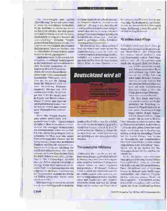 Vorschauseite 2: Herausforderung demographischer WandelEs kommt drauf an, was man draus macht