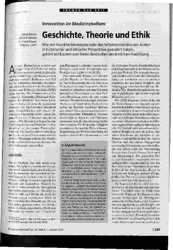 Vorschauseite 1: Innovation im Medizinstudium. Geschichte, Theorie und Ethik