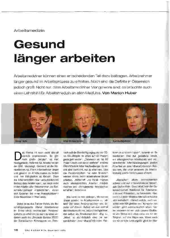 Vorschauseite 1: Gesund länger arbeiten