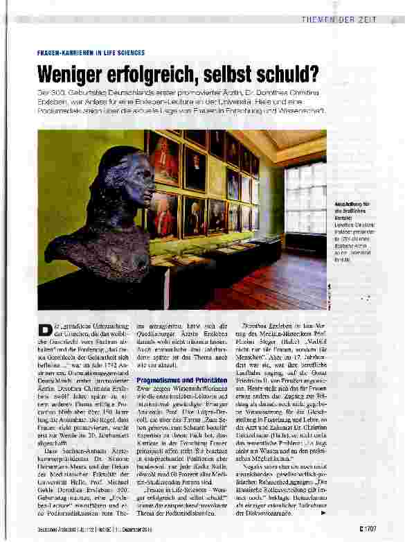 Vorschauseite 1: Weniger erfolgreich, selbst schuld?