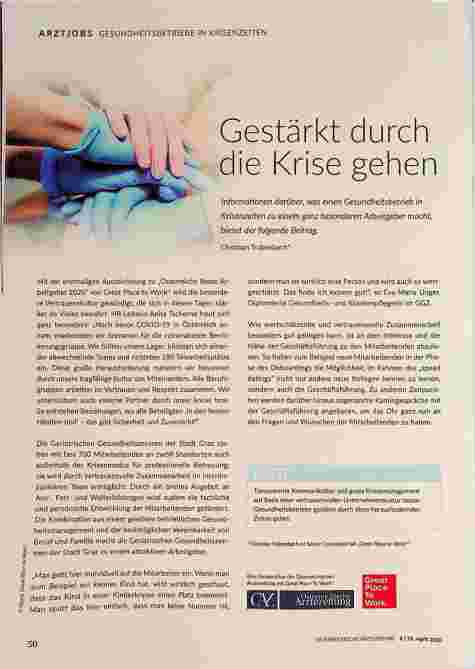 Vorschauseite 1: Gestärkt durch die Krise gehen