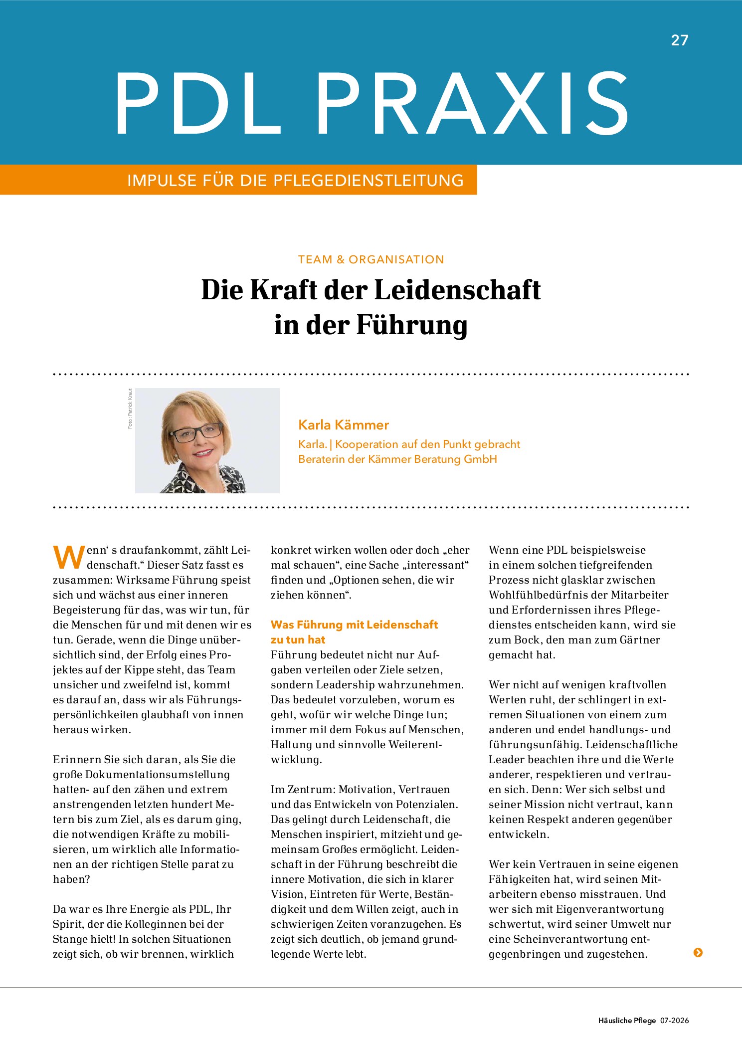 Vorschauseite 1: Die Kraft der Leidenschaft in der Führung