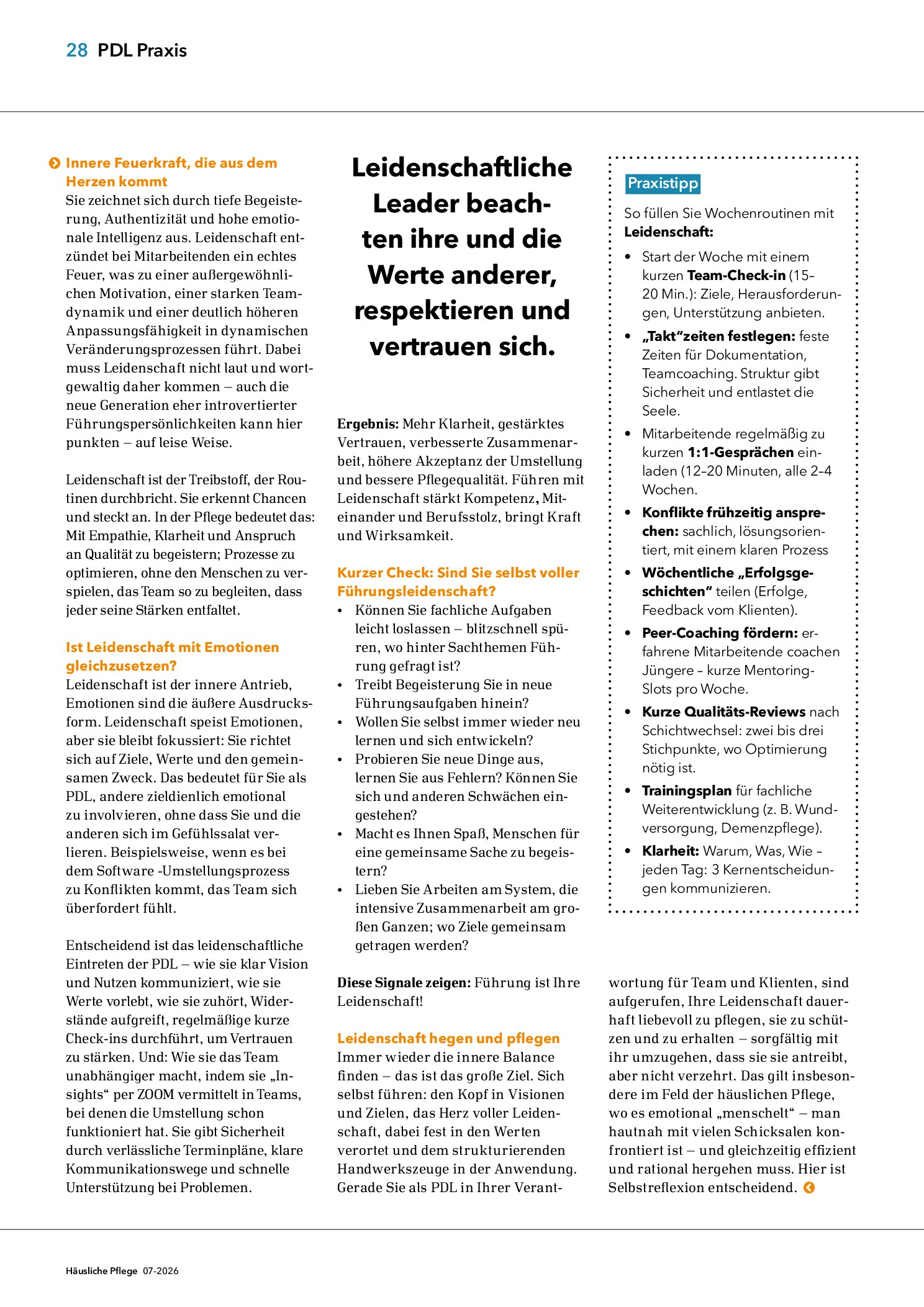 Vorschauseite 2: Die Kraft der Leidenschaft in der Führung