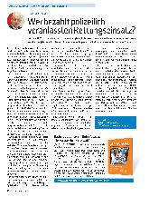 Vorschauseite 1: Wer bezahlt polizeilich veranlassten Rettungseinsatz?