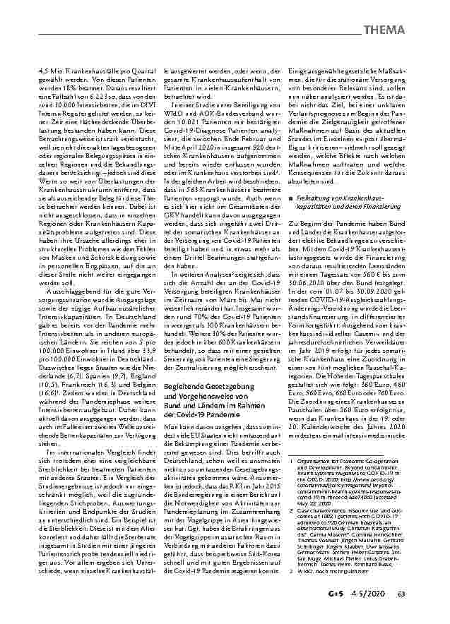 Vorschauseite 2: Covid-19 Pandemie: Anlass zu einer grundlegenden Strukturreform der Krankenhauslandschaft?