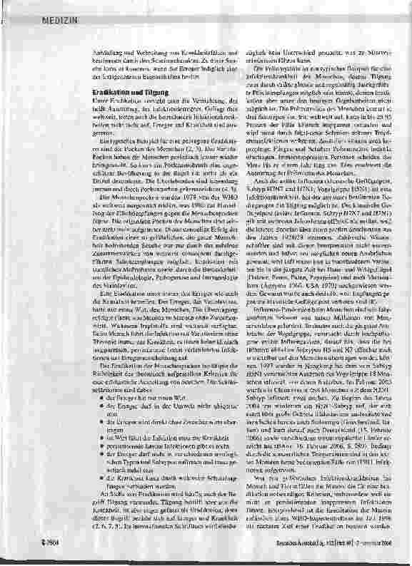 Vorschauseite 2: Eradikation und Tilgung von Seuchen