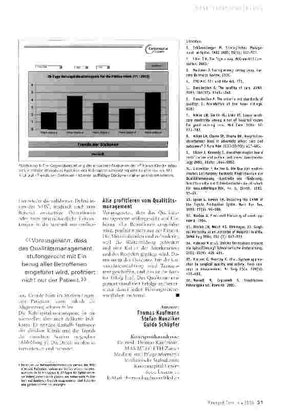 Vorschauseite 4: Interdisziplinäres Qualitätsmanagement im Spital