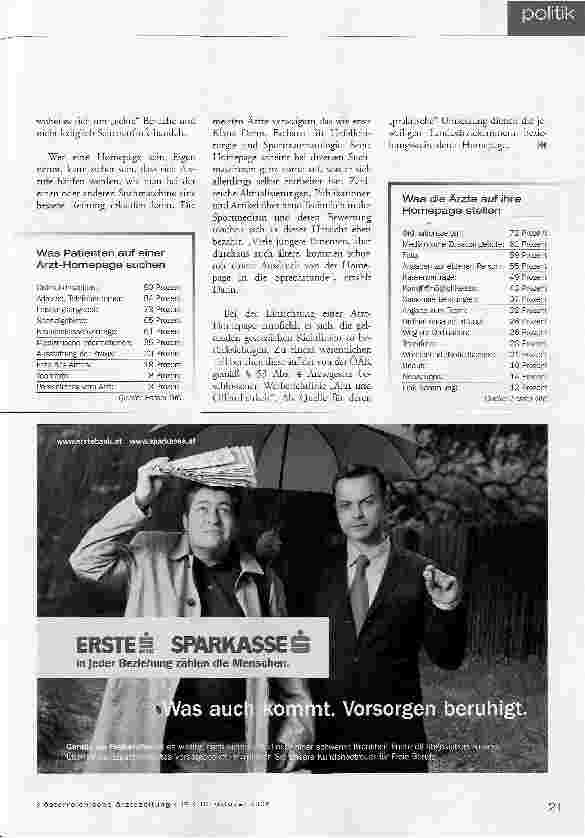Vorschauseite 2: Ordinationen im Internet - Doktors Homepage