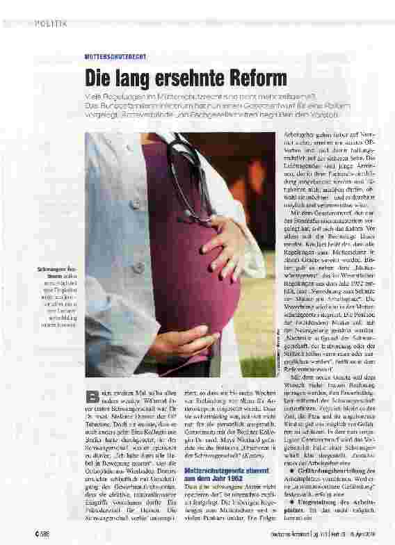Vorschauseite 1: Die lang ersehnte Reform