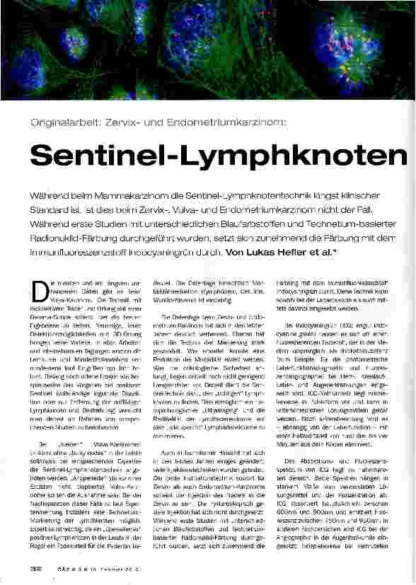 Vorschauseite 1: Sentinel-Lymphknotentechnik