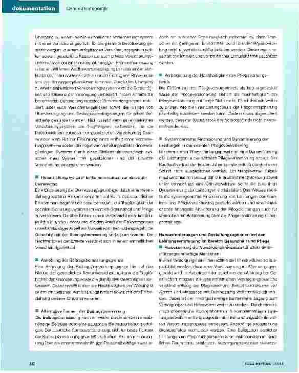 Vorschauseite 2: Impulspapier „Gesundheit und Pflege im demografischen Wandel