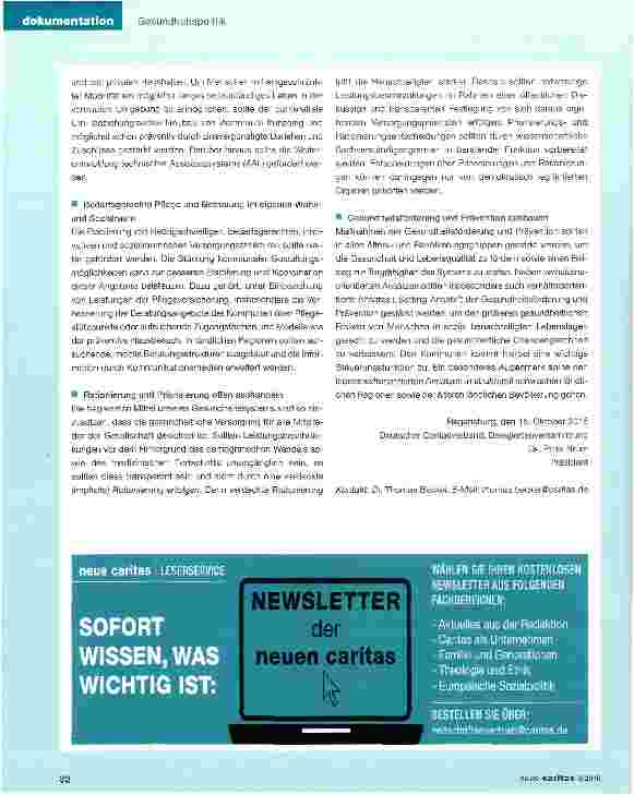 Vorschauseite 4: Impulspapier „Gesundheit und Pflege im demografischen Wandel