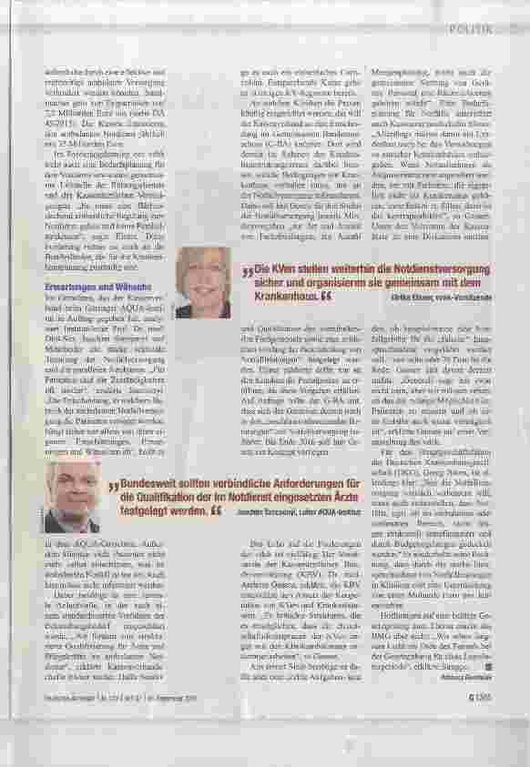 Vorschauseite 2: Kassen fordern mehr Kooperation