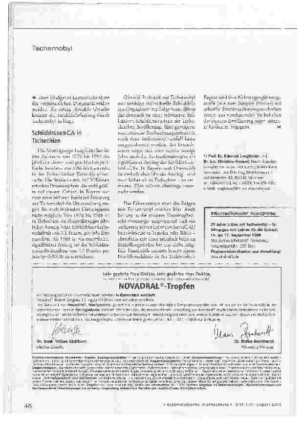 Vorschauseite 3: Tschernobyl - 20 Jahre danach