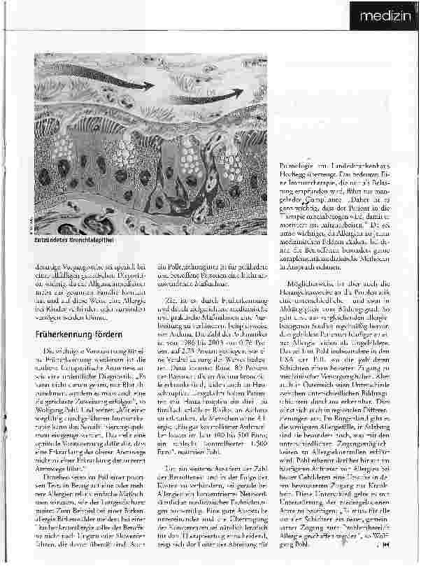 Vorschauseite 2: AllergienHeuschnupfen erhöht Asthma-Risiko
