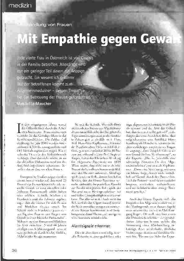 Vorschauseite 1: Mit Empathie gegen Gewalt