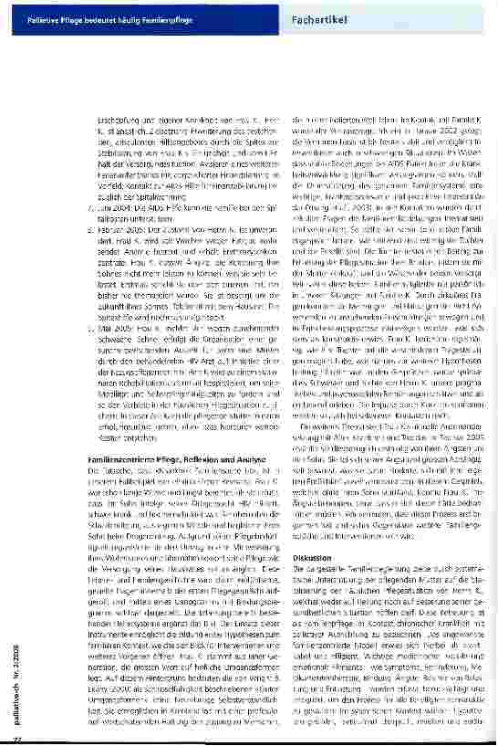 Vorschauseite 4: Palliative Pflege bedeutet häufig Familienpflege