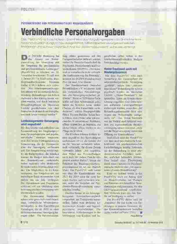 Vorschauseite 1: Verbindliche Personalvorgaben