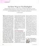 Vorschauseite 1: Auf dem Weg zur Nachhaltigkeit