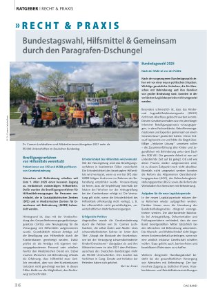 Vorschauseite 1: Bundestagswahl, Hilfsmittel & Gemeinsam durch den Paragrafen-Dschungel