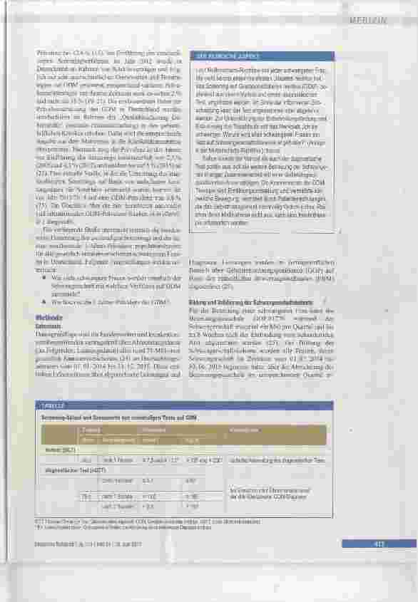 Vorschauseite 2: Prävalenz des Gestationsdiabetes